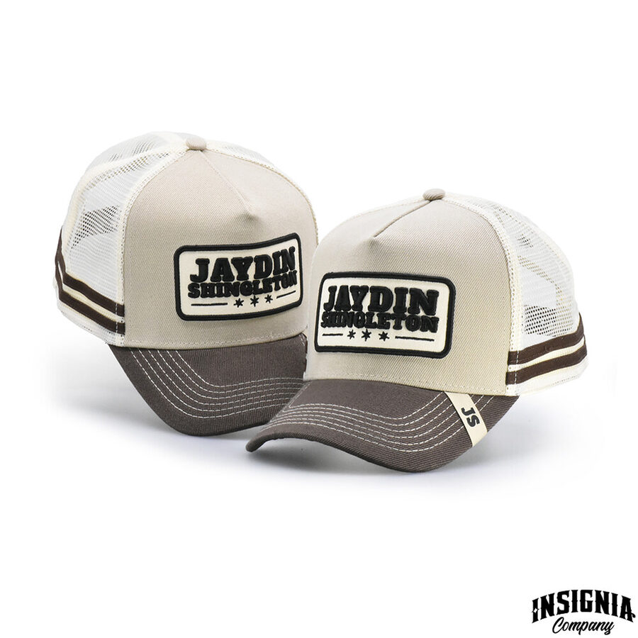 Jaydin Shingleton cream trucker cap